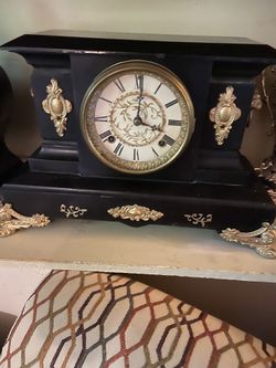 Vintage Clock Possibly Astonia/ Refurbished with Added Wood Back