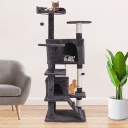New 55 inch Cat Tree Tower Condo Cat Furniture Sturdy Cat House