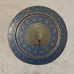 Artisan Metallic Peacock Wall Hanging, Table Decoration