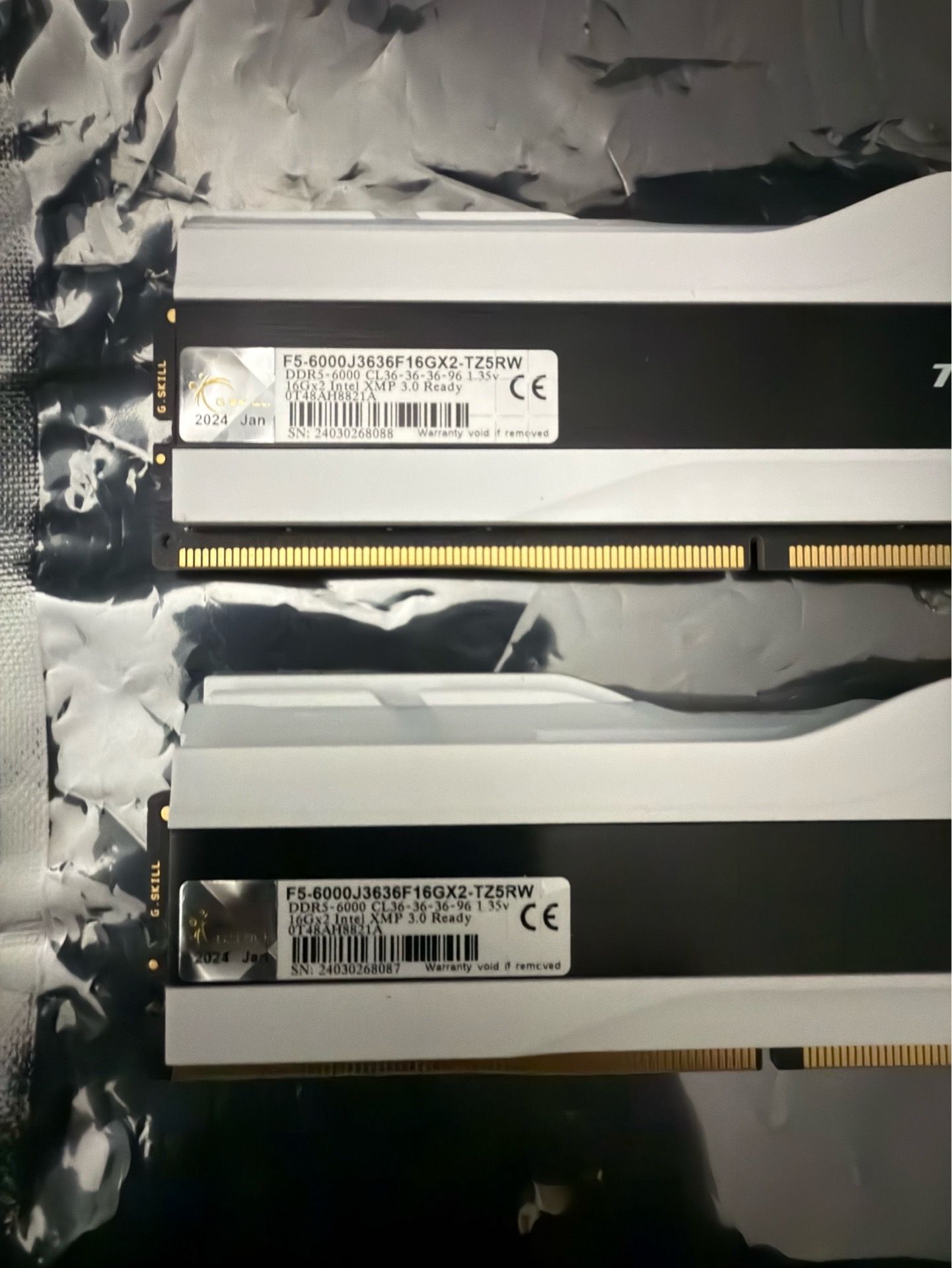 G.SKILL Trident Z5 RGB DDR5 32GB (2x16GB) 6000MHz CL36 White RAM Kit