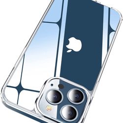 iPhone 13 Pro Max Case Clear, Anti-Yellowing Crystal Clear Shockproof Protective Case, Ultra Slim Compatible for 2021 6.7 iPhone 13 Pro Max Case, 