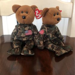TY Original Military Hero Bears Beanie Babies