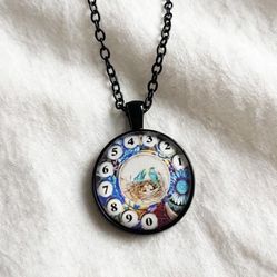 Vintage Bird And Nest Necklace 