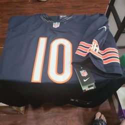 Mitchell Trubisky Chicago Bears Nike Jersey On Field men's  Blue NWT NFL size 52
