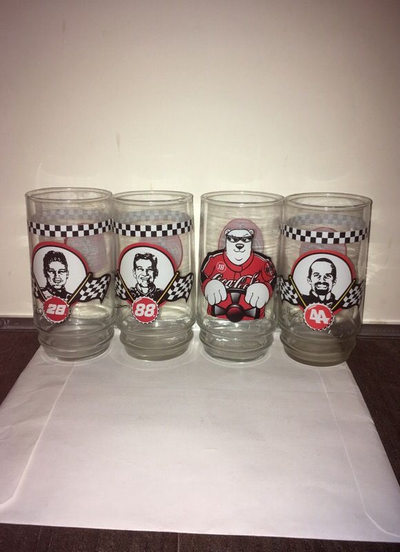 Coca Cola NASCAR glasses