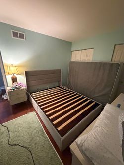 Queen storage bed