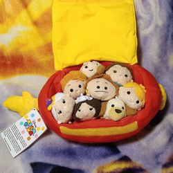 Disney Tsum Tsum Mini Beauty and the Beast Footstool Case Set