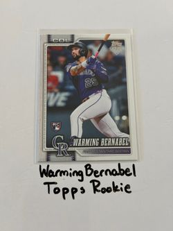 Warming Bernabel Colorado Rockies 1st Baseman Topps Rookie Card.