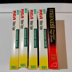 Blank VHS Cassette Tapes.