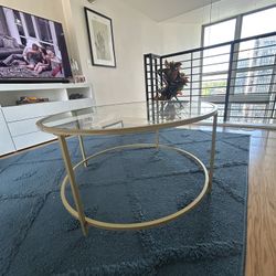 Round Glass Coffee Table 