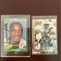 1989 Sammie Smith Rookie Card Signed.  1991 Action Packed Card Signed!!!😎