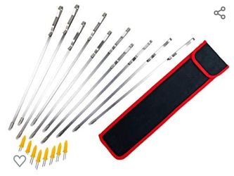 Bbq Skewers For Grilling With A Carrying Bag And Corn Holders