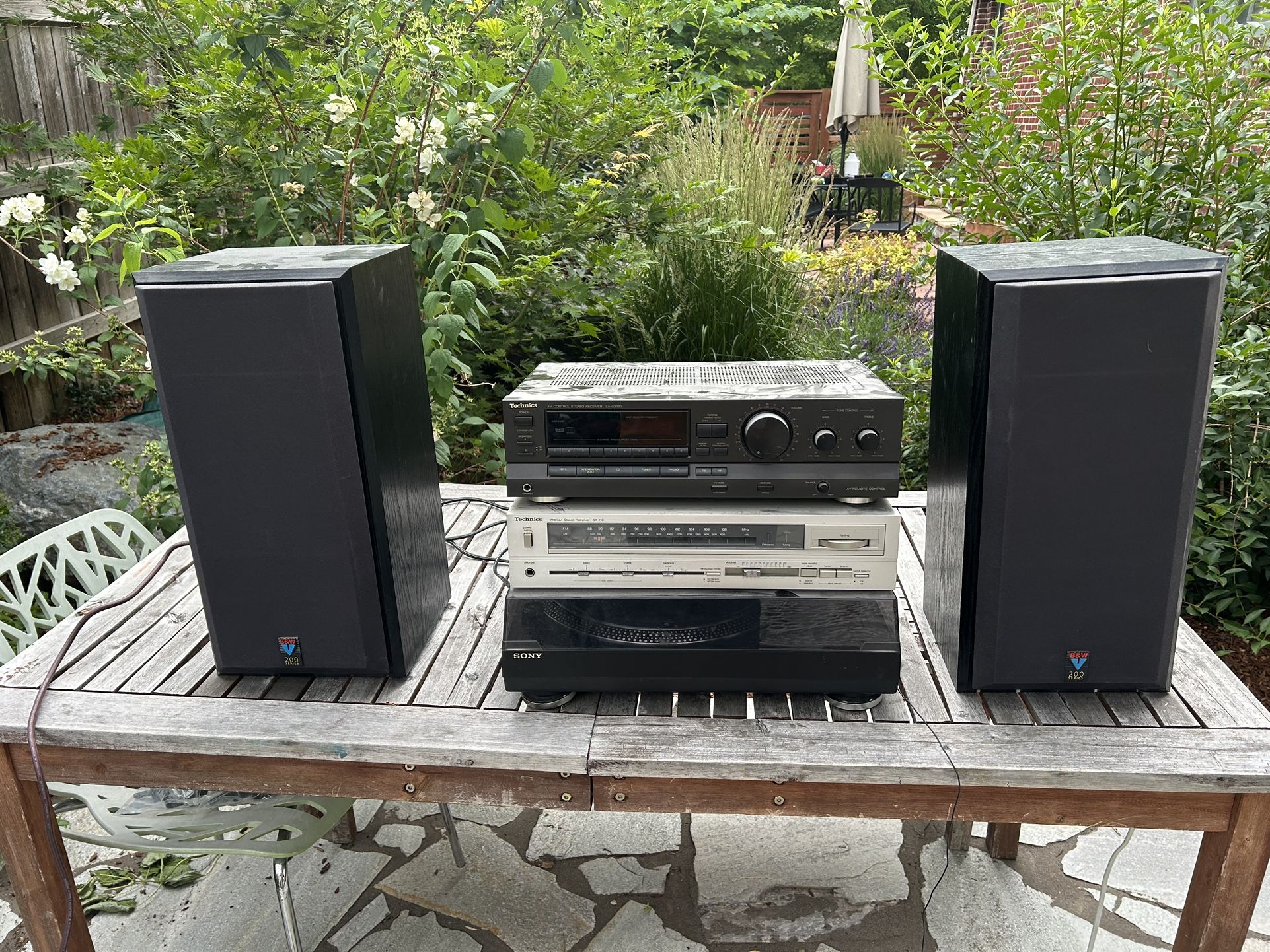 Full Record Player Set With An Extra Receiver