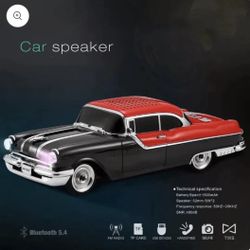 Bluetooth Speaker Vintage Car Black Red
