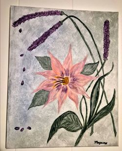 Pintura flor de labanda