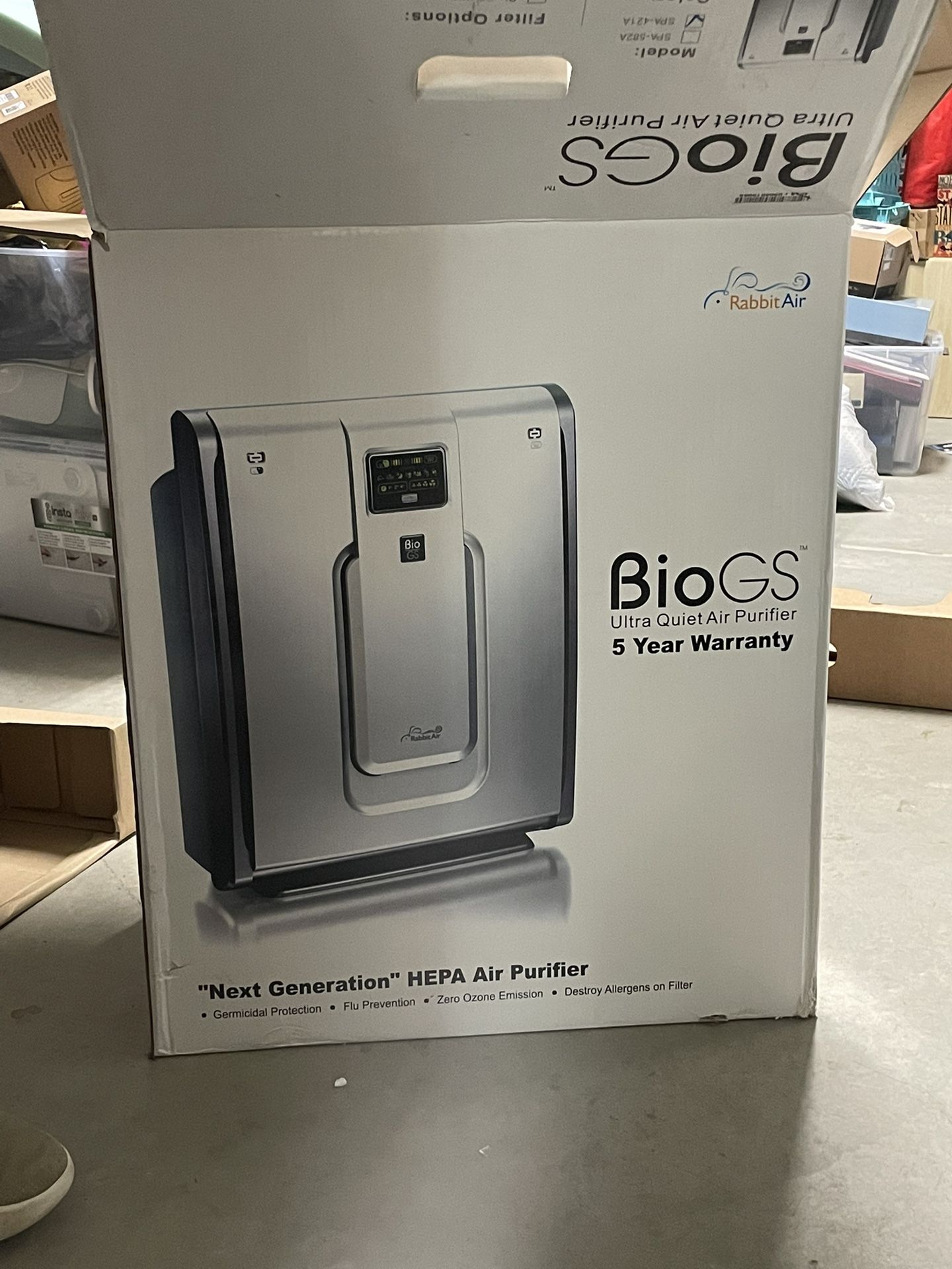  RabbitAir BioGS 2.0 Air Purifier - Hardly Used, Like New in Box