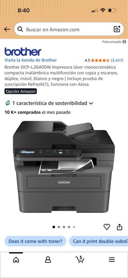 Monochrome laser printer