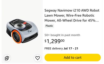 Most Intelligent... Segway Navimow i210 AWD Robotic Mower