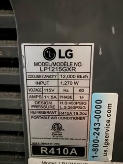 LG 12,000BTU Portable AC, Air Conditioner
