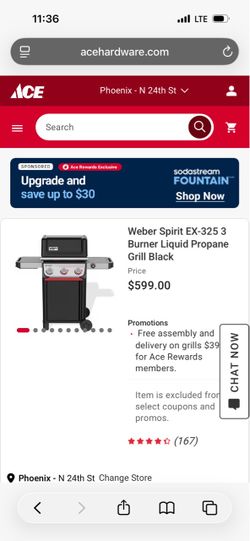 Weber Spirit EX-325 3 Burner Liquid Propane Grill Black