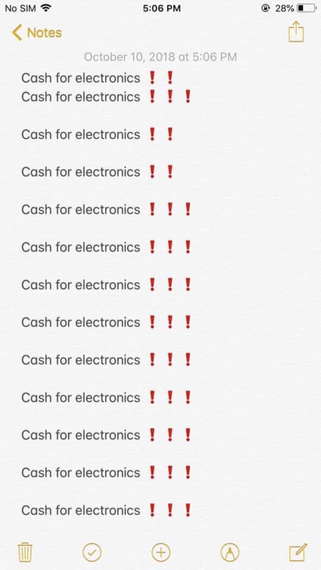 Cash for electronics