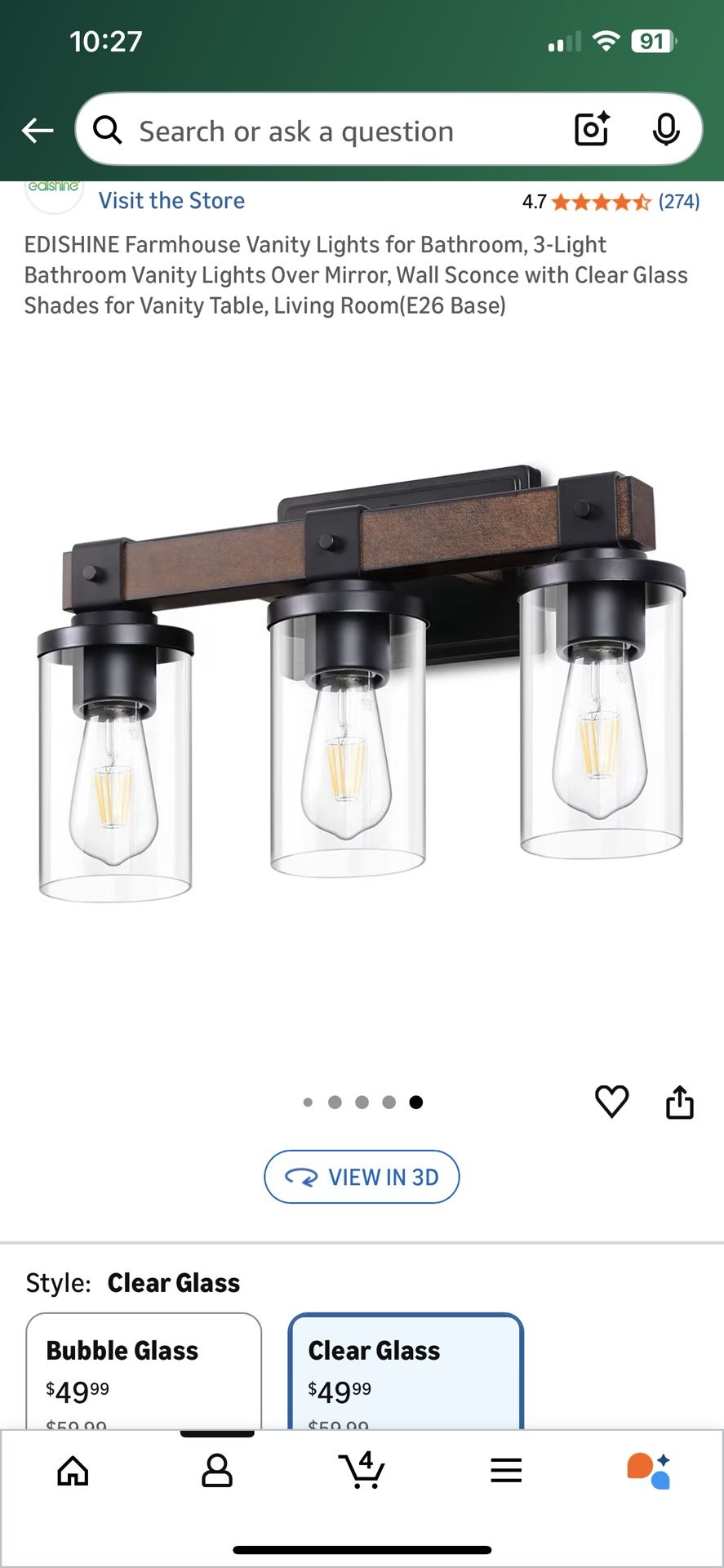 Bathroom vanity Light (great Condition)