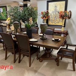 Brand New/ Brown Chery Extendable Dining Room Set, Table, Chairs/ Comedor/ Delivery Available,  Financing Options 