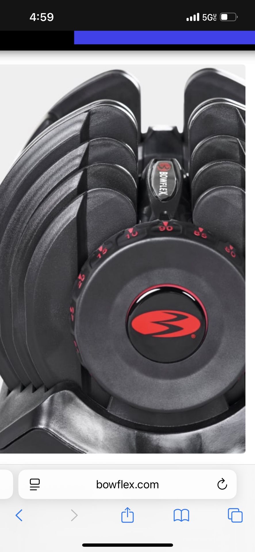 Bowflex Dumbells 1090