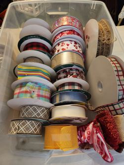 NEW OR ALMOST NEW SPOOLS OF RIBBON $1 TO $5 EACH