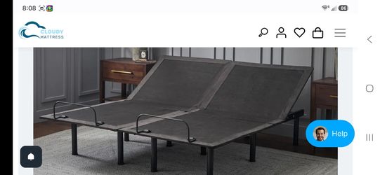 ADJUSTABLE KING SIZE BED FRAME AND KING SIZE MATTRESS