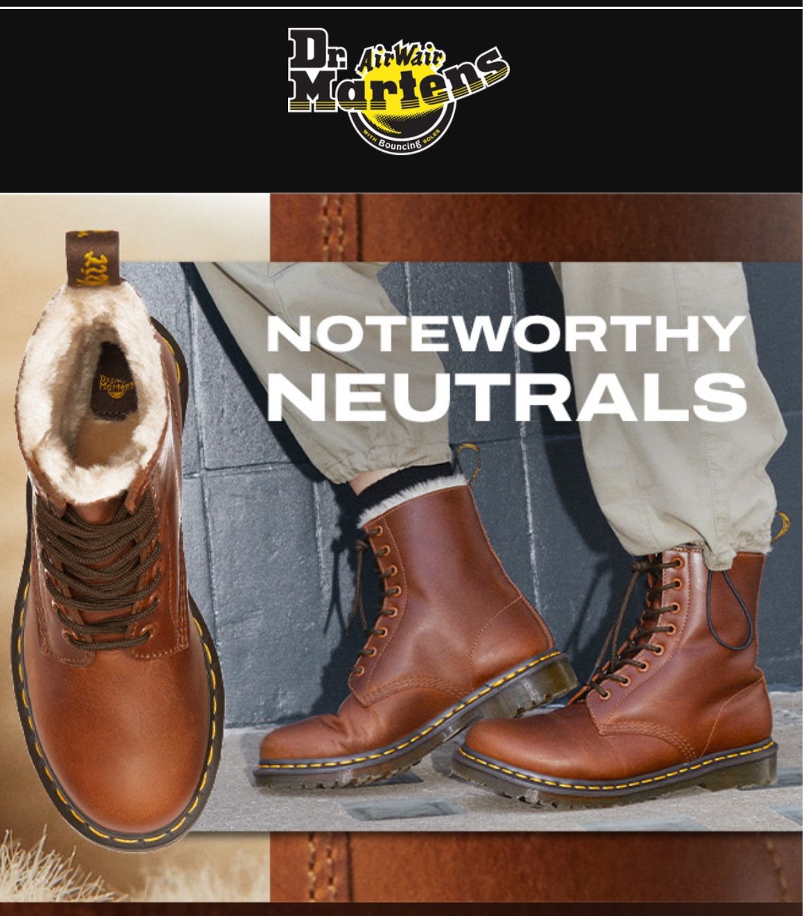 Dr Marten Fur Lined Butterscotch Boots