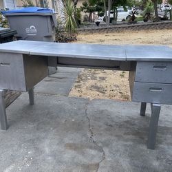 Vintage WWII Folding Military Aluminum Folding Desk