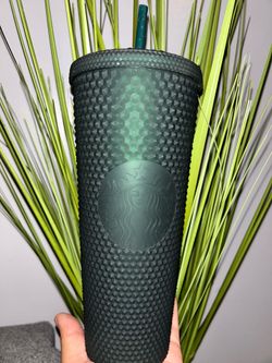 Starbucks Matte Dark Green Studded Tumbler