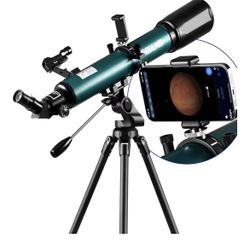 ESSLNB F70080 Telescope – 80mm Astronomical Refractor w/ Tripod (New)