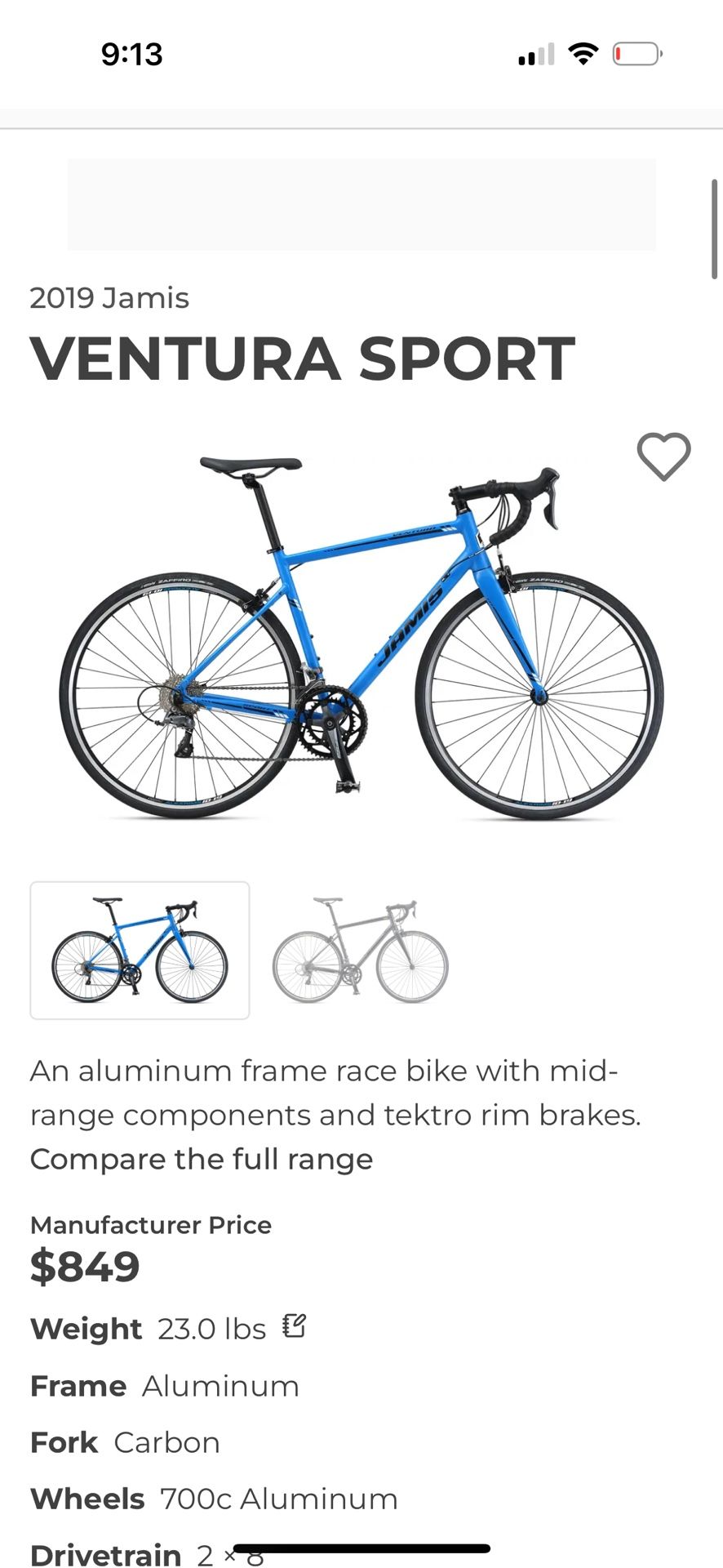 JAMIS VENTURA Bike Medium Frame