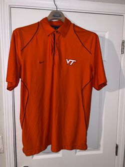 Nike Virginia Tech Hokies polo performance fabric embroidered team logo sz XL