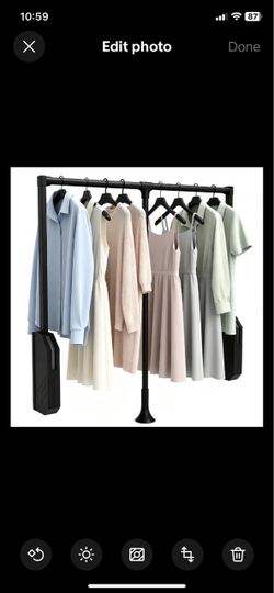 Black 35"-48" Pull Down Closet Rod Stainless Steel 60lbs Load Capacity