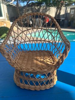 Small Doll Wicker Rattan Chair