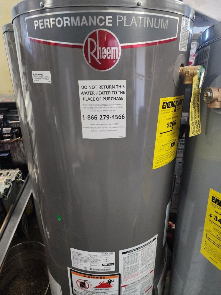New Water Heater Rheem Performance Platinum 👏 40 Gal Free Installation