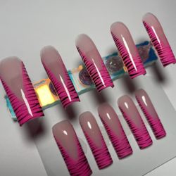 Zebra Acrylic Press Ons 