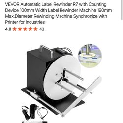 VEVOR - Automatic Label External Rewinder R7 24V 750mA