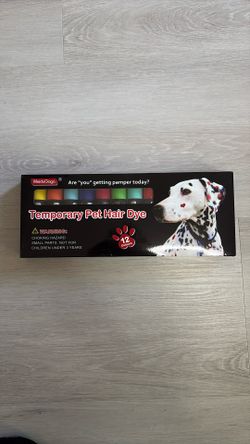 Washable Pet Hair Dye with Stencils 12 Colors Dog Dye Non Toxic Temporary New