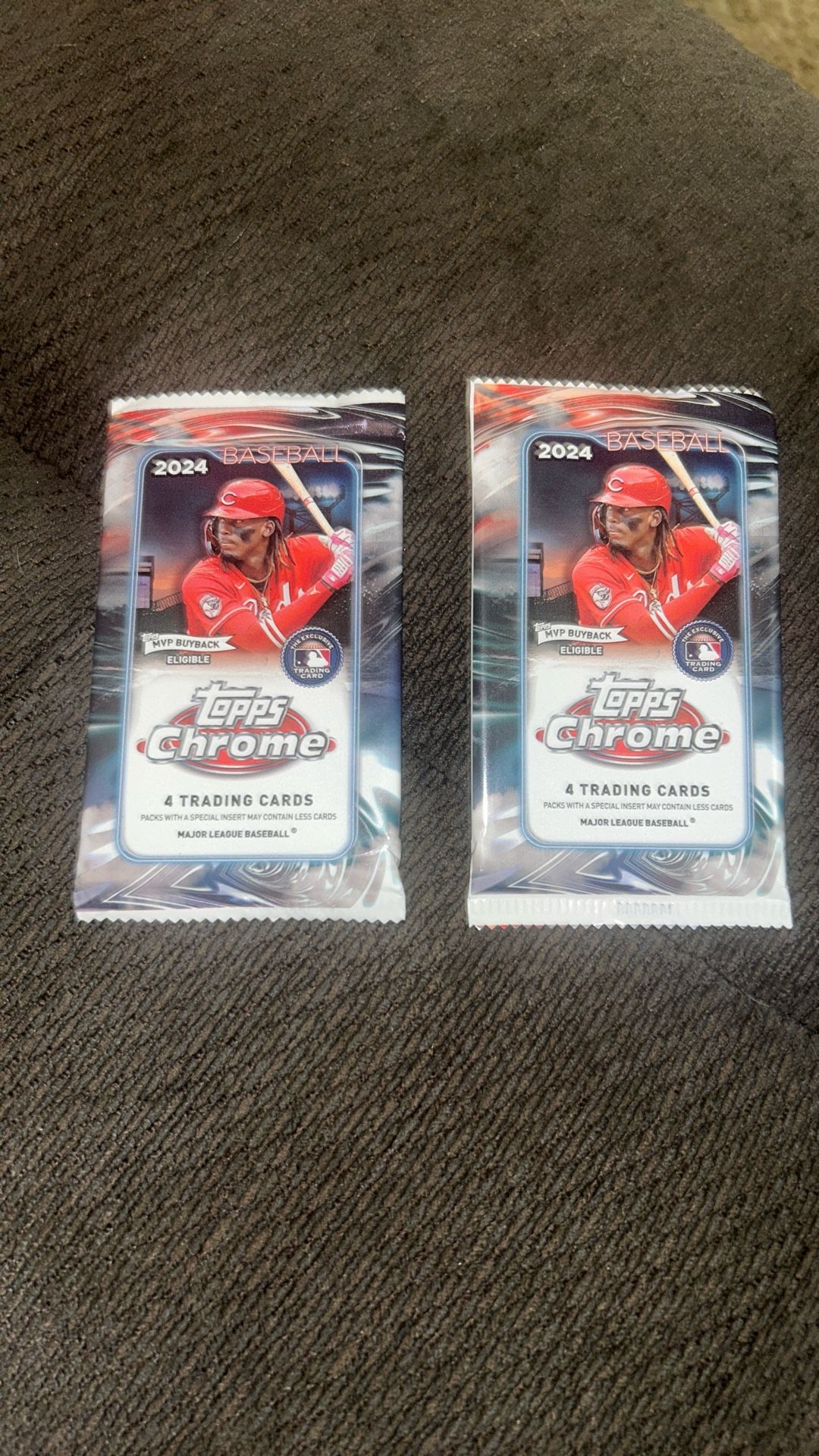 2024 MLB Baseball Topps Chrome Pack Trading Cards - New Sealed - 4 Cards Per Pack