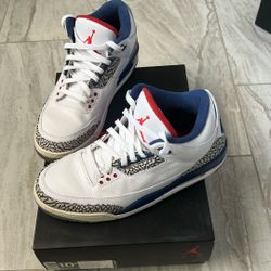 Air Jordan 3 “True Blue” (2016) – OG Colorway – Size 10.5