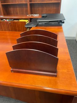 Wood File Letter Organizer