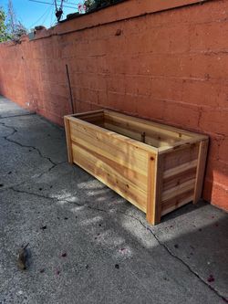 Long cedar planter