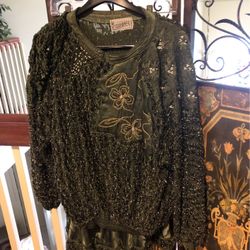 Carrell Italy Embellished Sweat Shirt &midi Skirt.M/L