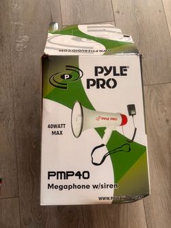 Megaphone with siren