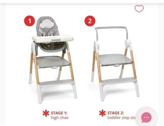 2-in-1 Baby High Chair and Toddler Step Stool