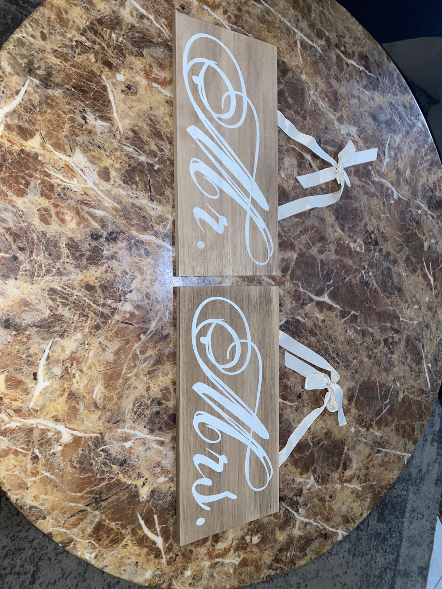Mr. & Mrs. Wooden Wedding Decor